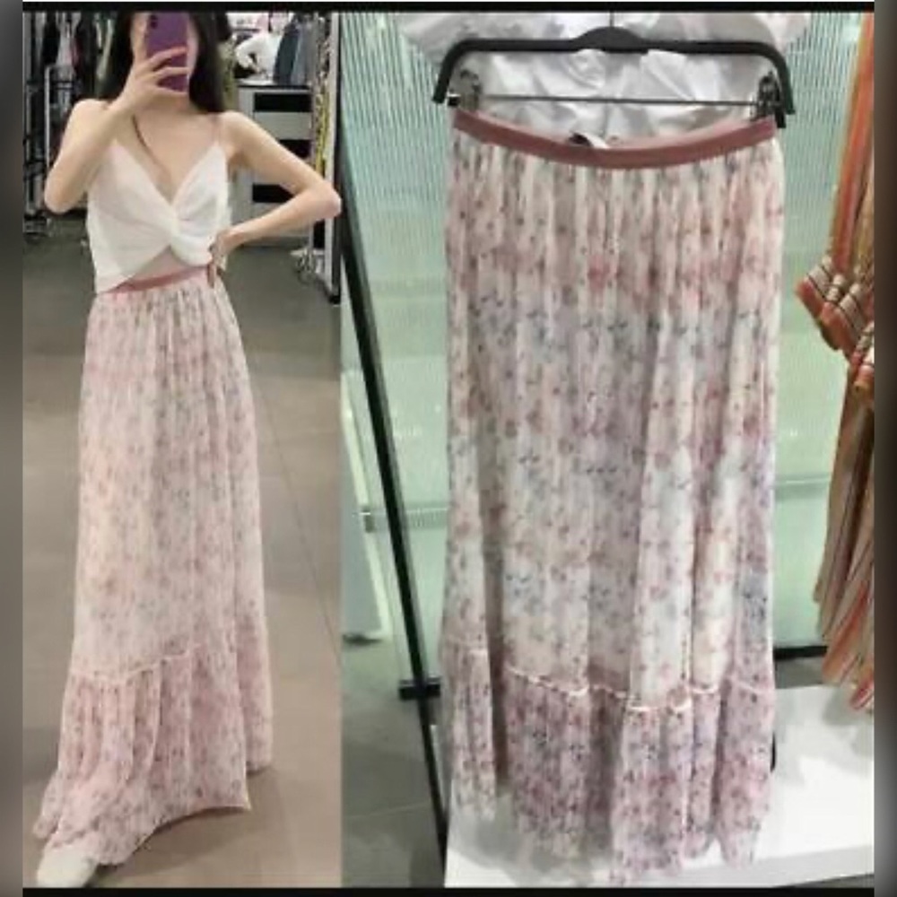 FLORAL PRINT SKIRT - Picture 6 of 12